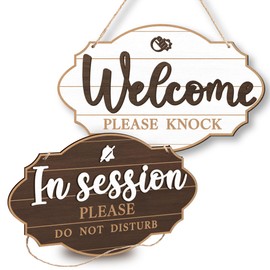 In Session Door Sign For Therapists - Please Do Not Disturb Sign For Office Door, Therapy Session In Progress Door Sign, Welcome Please Knock Sign For Door, Massage Therapy Decor