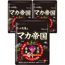 YONEKICHI Maca Zinc Supplement, Naturally Derived, 18 Types of Amino Acids, 8 Multi-Minerals, Arginine, Andean Blessings of the Maca Empire, Made in Japan, 30 Day Supply, 90 Tablets, 3 Bag Set