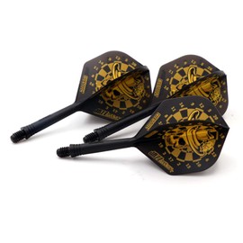 CUESOUL Jazz-Metal Integrated Dart Shaft and Flights for Steel tip Darts and Soft tip Darts