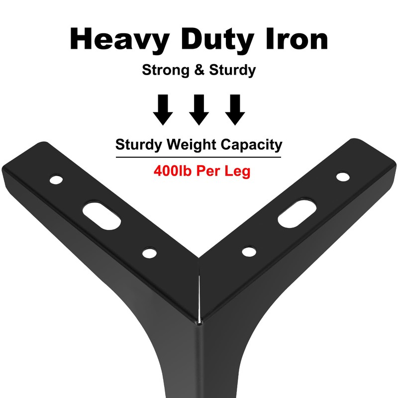 XUUHOOG 4 Inch Metal Furniture Legs - Set of 4