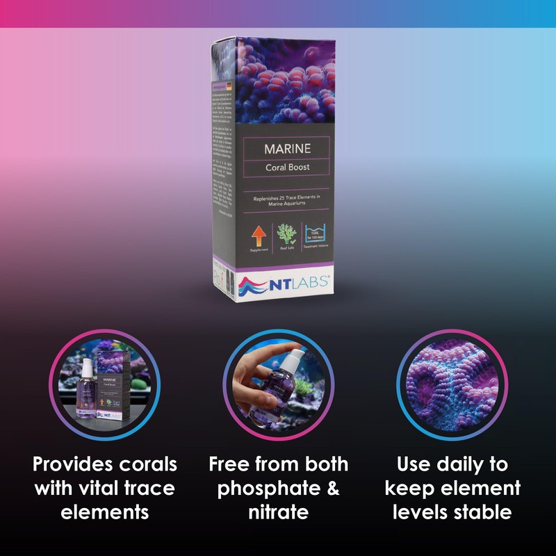 NT Labs Coral Boost, Replenishes 25 Trace Elements in Marine