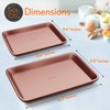 Nonstick Cookie Sheet Baking Pan - 2pc Large & Medium
