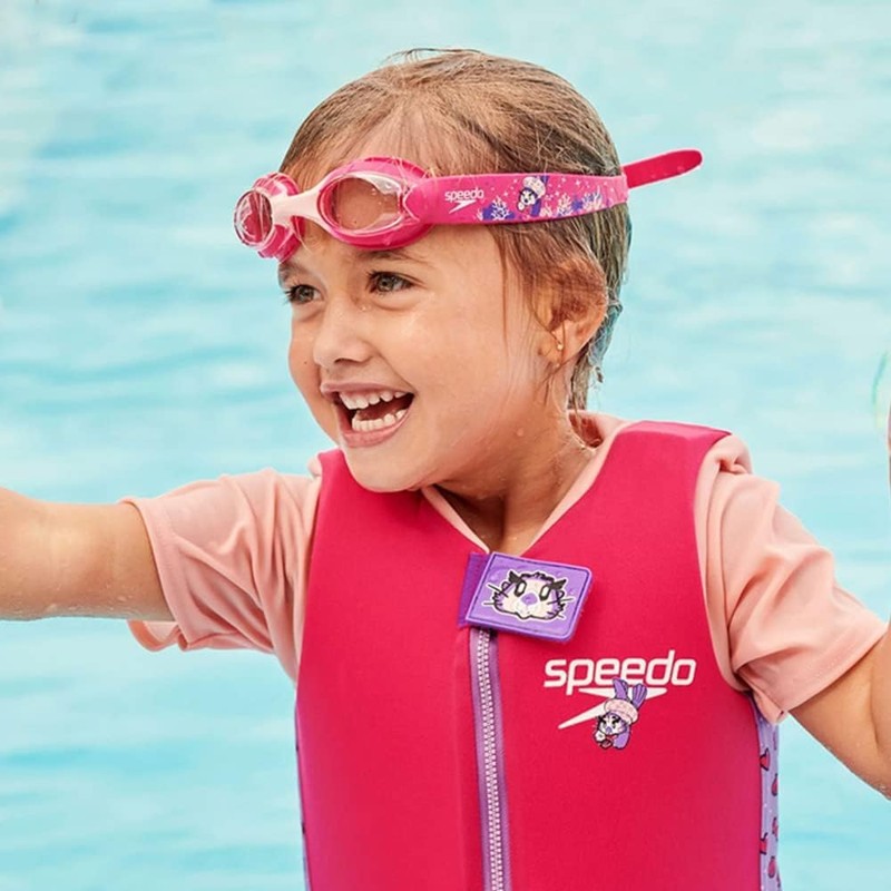 Speedo Unisex Kinder Infant Illusion Schwimmbrille, Rosa, Einheitsgröße