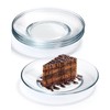 NUTRIUPS 4 Pack 9 inch Tempered Glass Dinner Plates, Clear
