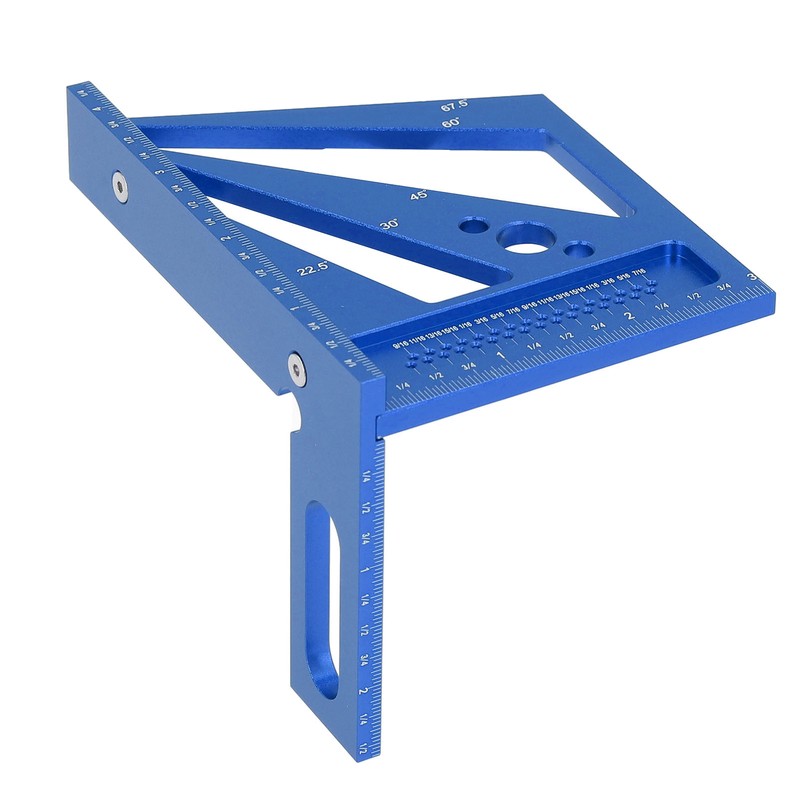 Woodworking Ruler Multifunctional Angle Measuring Ruler Aluminum Alloy Square Tool
