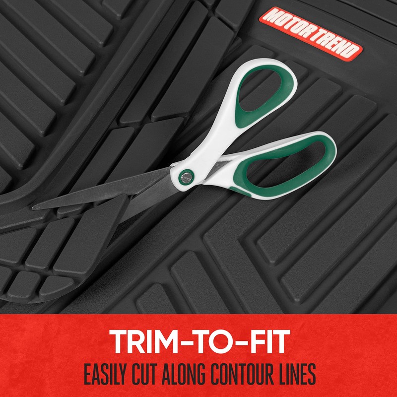 Motor Trend FlexTough Black Floor Mats for Cars & Cargo