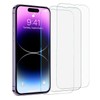 VISOZA iPhone 14 Pro Screen Protector Tempered Glass | 3 Pack Transparency | 3D Touch 9H Hardness Case Friendly 6.1 inch