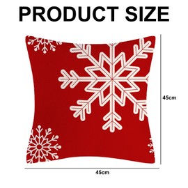 Christmas Cushion Cover, Christmas Cushion Cover, 45 x 45 cm, Winter Decorative Cushion Cover, Linen Cushion Covers, for Couch, Living Room (Colour 1)