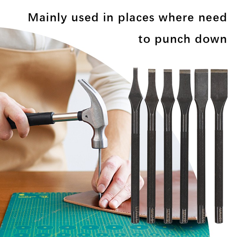 Prong Chisel Slot Punch DIY Cutter Portable Leather Cutting Tool