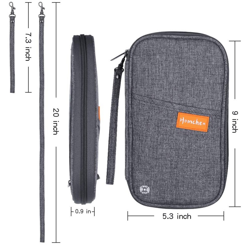 RFID Blocker Family Passport Wallet, Passport Document Organiser with Two