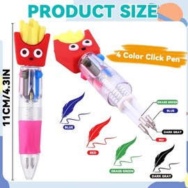 Fanxinzttc 35Pcs Multicolor Pens in One, Mini 4-in-1 Cute Pens Bulk for Kids, Creative Fun Cartoon Retractable Reading Ballpoint Pen for Children Birthdays Gift Party Bag Fillers Classroom Prizes