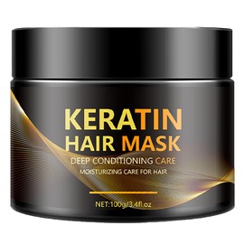Grospe Keratin Hair Mask for Dry Damaged Hair, Keratin Hair Treatment Mask for Deep Repair Conditioning for Dry/Damaged/Color-Treated Hair Hydrating Anti-Hair Loss for All Hair Types 3.4 FL OZ