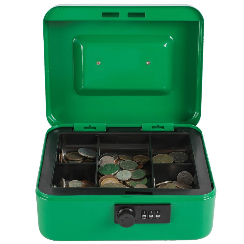 xydled Cash Box with Money Tray,Locking Cash Box with Combination