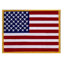 'USA Stars and Stripes Embroidered Patch 12 cm X 9 cm (4 1/2 "x 3 1/2)
