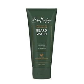 SheaMoisture Lavar la barba para una barba completa aceite de maracuja y manteca de karité para limpiar y refrescar las barbas, 6 onzas