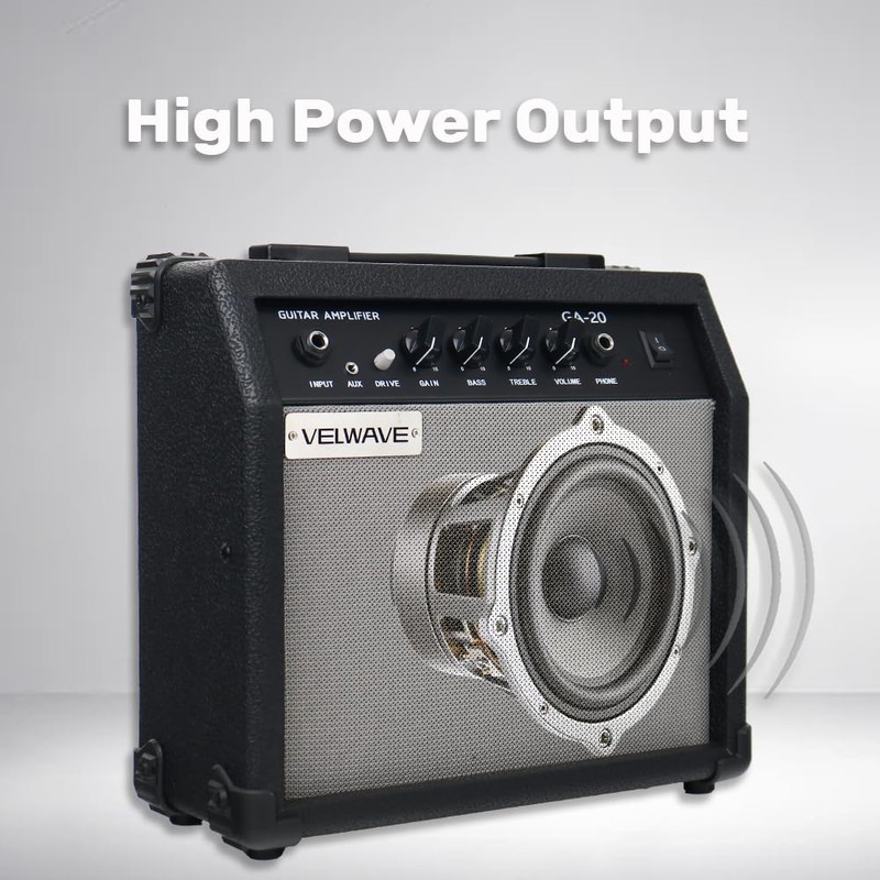 Electric Guitar Amplifier 20W Black Portable Smart amp 6.5'' Speaker
