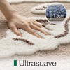 LUMI Alfombra de Baño con Diseño de Playa, 54 x