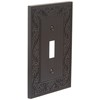 Amerelle 43TVB English Garden Wallplate, 1 Toggle, Cast Metal, Aged