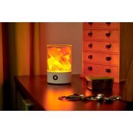 Auraglow Himalayan Pink Salt Range Pakistan 100% Original Crystal Rock Lamp USB LED Mood Light, Touch Dimmable with Warm White and Colour Changing Modes