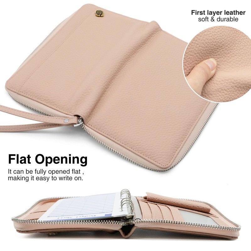 VLKAVIVA A6 Binder Cash Envelope System Wallet, Money Saving Budget