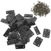 Ruiwaer 50pcs Metal Mini Hinges Retro Hinges 24x18mm with Screws
