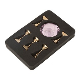 3 Colours Magnetic Nail Art Display Stand Oval Crystal Practical Stand with Alloy Holder for Arts and Crafts Manicure