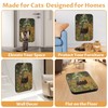 LESISSMER Art Cat Wall-Mountable Scratching Board 16.7x11x1 Inch Cat Wall