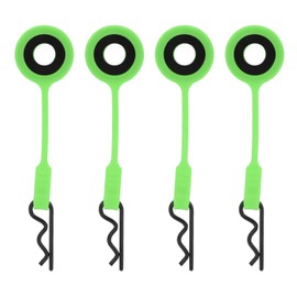 Rc Accessories,4Pcs RC Body Clips Pins Bright Colors RC Car Shell Body Fixed Clips Retainer Silicone Metal Universal for 1/10 Model Car(Green)