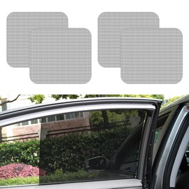 SamWinGear Car Window Reusable Tint Film, 4PCS Removable Window Sun Shade Side Tints for Car Windows Static Cling Film Stickers to Block Sun Glare UV Rays Privacy Protector for Most Vehicles 16.5"×15"