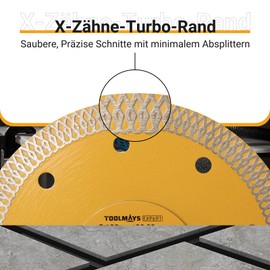 TOOLMAYS Diamond Cutting Discs 125 mm Diamond Disc for Tiles, Ceramic, Marble, Tile Cutting Disc for Wet or Dry Cutting, Bore 22.23 mm