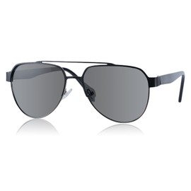 ON WING Classic Aviator Polarized UV400 Sunglass for Men Women with Car Visor Compatible Case (Black Frame Grey Lens)