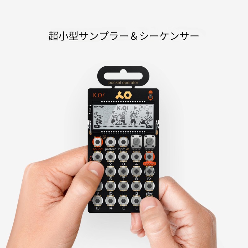 Teenage Engineering TE010AS033 Pocket Operator PO-33 ko, 4 Voice Sampler,