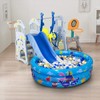 3 Rings Kiddie Pool for Toddler, 48”X12”，Kids Swimming Pool, Inflatable