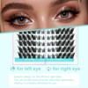 Obeyalash Fox Eye Cluster Lashes Extensions, 144 Pieces, Individual Eyelashes,