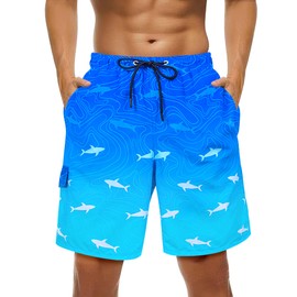 OlyPegic Mens Swim Trunks 9 Inch Quick Dry Board Shorts Mens Bathing Suit Beach Swimwear Mesh Lining with Zipper Pock