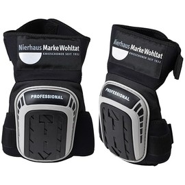NIERHAUS WOHLTAT Knee Pads Professional - Professional Knee Protection with Gel Cushion - Knee Pads for Tilers, Craftsmen, Floorers, Gardening with Strong, Comfortable, Non-Slip Straps