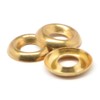 #6 Cup Washer/Countersunk Finishing Washer Brass Pk 100
