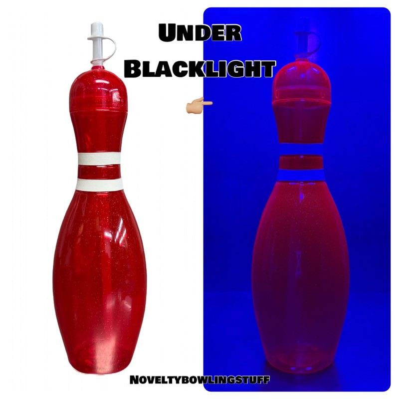 Large Bowling Pin Water Bottle - 32 ounce (Red)