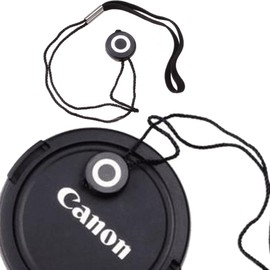 Lens Cap Holder with Cord for Lens Caps: Universal Fuse with Elastic Strap Suitable for Nikon, Fuji, Sigma, Olympus (Pack of 5)