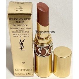 Yves Saint Laurent Rouge Volupte Shine Oil In Stick Shade 79 CORAL PLUME 3.2g