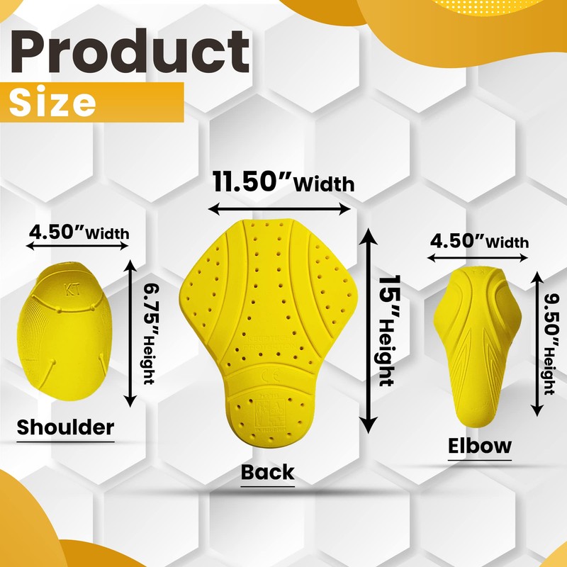 MOTOSTYLEWEAR 5 PC - CE Level 2 certified armor pads