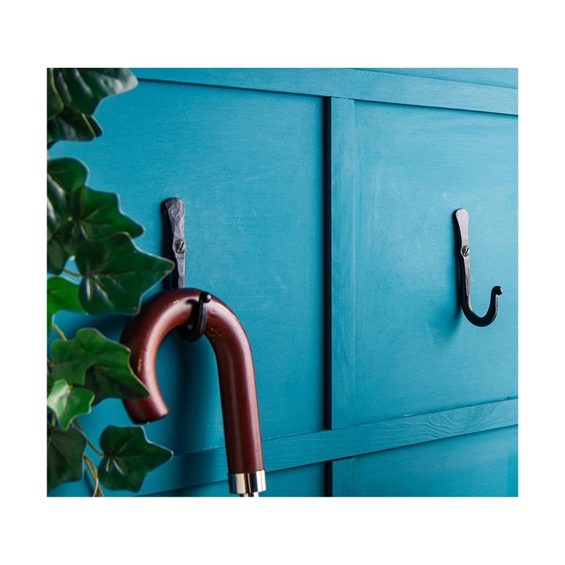 Fayesia Living Black Wall Hooks for Hanging - Blacksmith Handcrafted