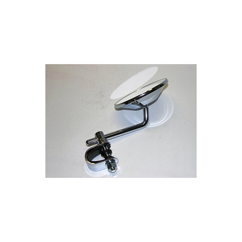 Mr Luckys Universal Fit Chrome 4 Inch Clamp-on Mirror, fits