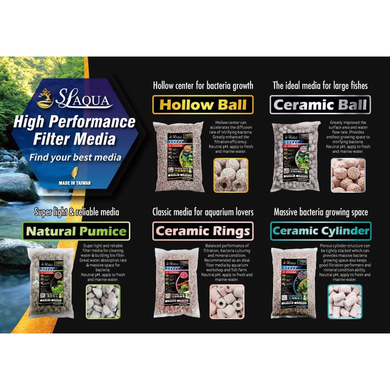 SL Aqua Hollow Balls Biological Aquarium filter Bio Media for