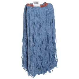 Rubbermaid Commercial FGF51900BL00 Premium 8-Ply Cut-End Blend Mop, 32-ounce, 1-inch Orange Headband, Blue