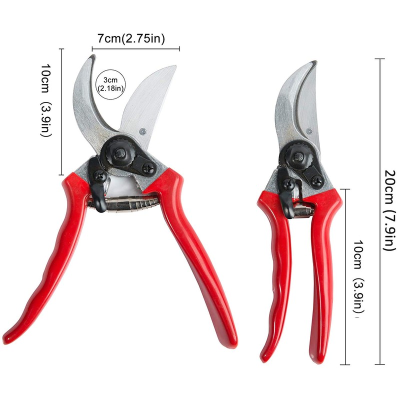 Professional Heavy Duty Bypass Secateurs, Garden Pruning Shears with Ergonomic