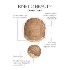 GABOR Kinetic Beauty Chin-Length Modern Edgy Bob Wig by Hairuwear, Average Cap - Light Brown