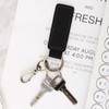 2pcs Leather Key Chain Holders, Double Ring Retro Car Key