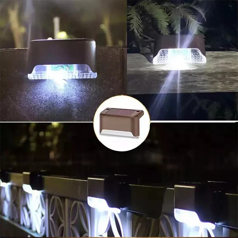 4PCS Solar Deck Lights Outdoor – Waterproof LED Fence Step