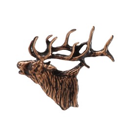 Handcrafted Copper Plated Elk Head Bugling Large Magnet Hunters Gift for Personalizing Home Office School Classroom Fridge Whiteboard Locker - Made in USA - SKU MC001MAG